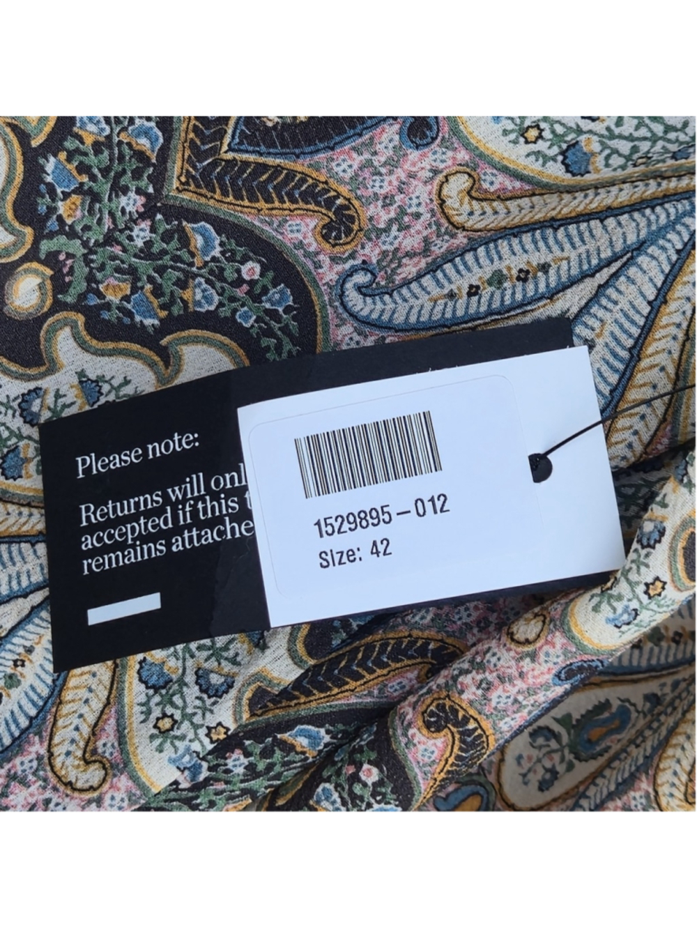 NWT ETRO Paisley Print Ruffle Maxi Dress Size IT 42 US 6 Style 1529895 - Picture 5 of 14